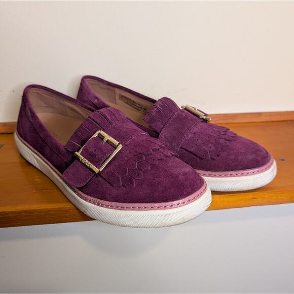 Vionic Sunny Cambridge Women's Kiltie Slip-on Purple Suede Size 7 - Picture 1 of 6